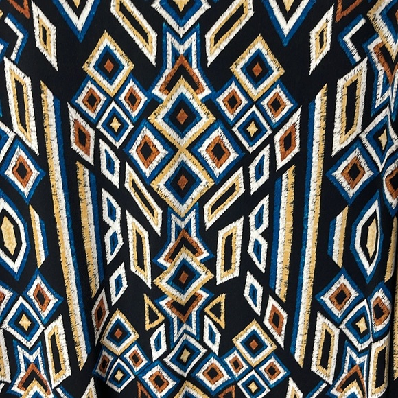 Laundry by Shelli Segal Shift Dress Split Neck open sleeve  Geometric.pa… - Picture 5 of 8